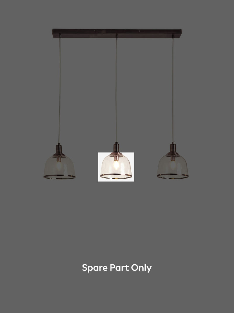 Gloucester clear pendant shade spare part 21cm - British product