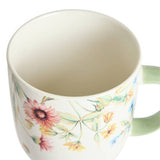 Argos Home floral mugs set of 4 cream stoneware (British brand)