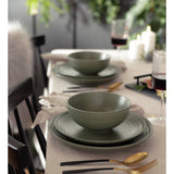 Argos Habitat Textured Ripple 12 Piece Stoneware Dinner Set - Sage- Buy online at McGrocer