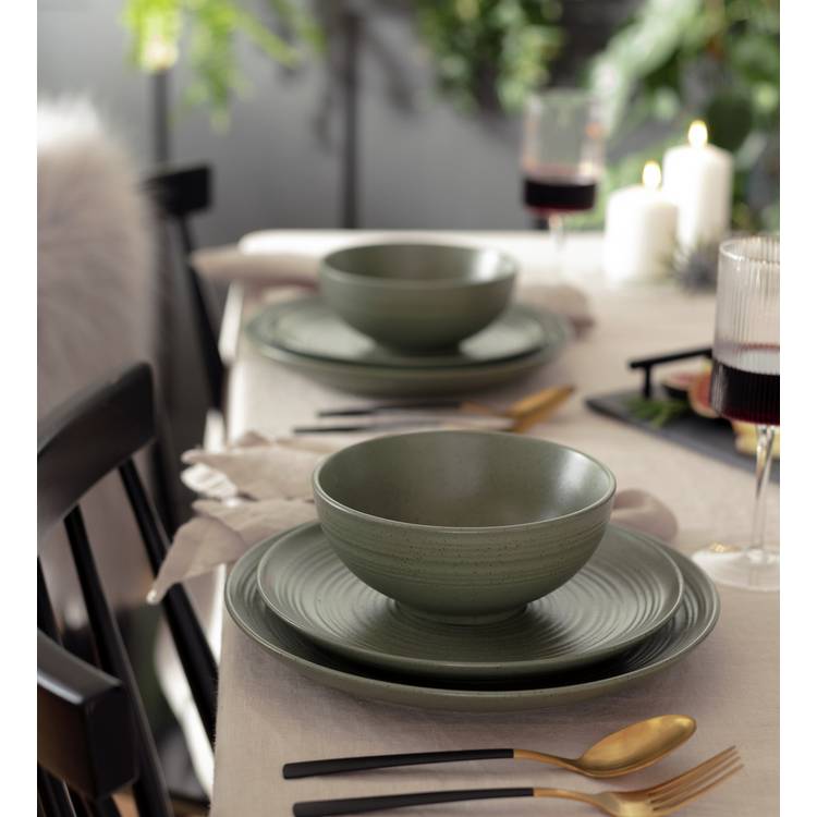 Habitat dinner set sage 12 piece, imported from the UK