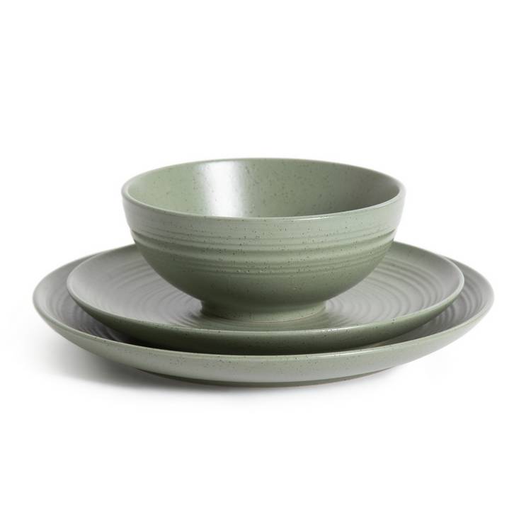 Habitat dinner set sage 12 piece, imported from the UK