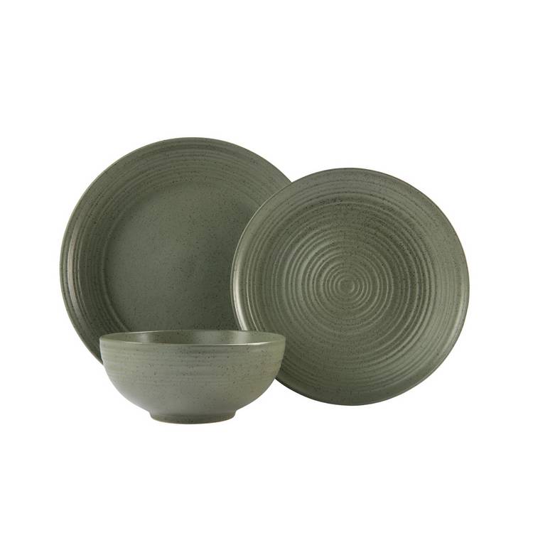 Habitat dinner set sage 12 piece, imported from the UK