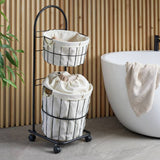 Argos Argos Home 37 Litre Laundry Basket Trolley Black- Buy online at McGrocer