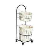 Argos Home laundry basket trolley 37 litre black - British product