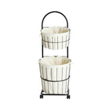 Argos Home laundry basket trolley 37 litre black - British product