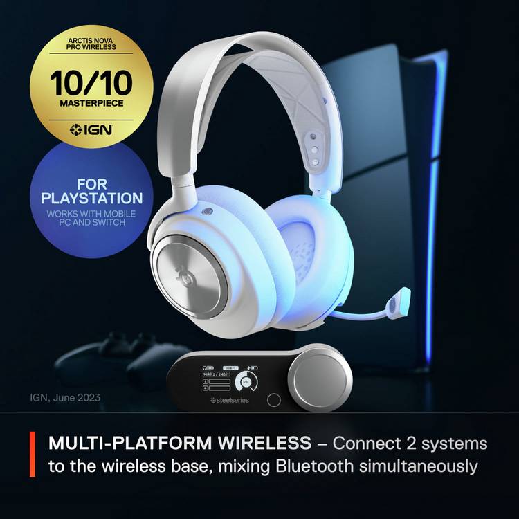 SteelSeries Arctis Nova Pro wireless gaming headset (British brand)