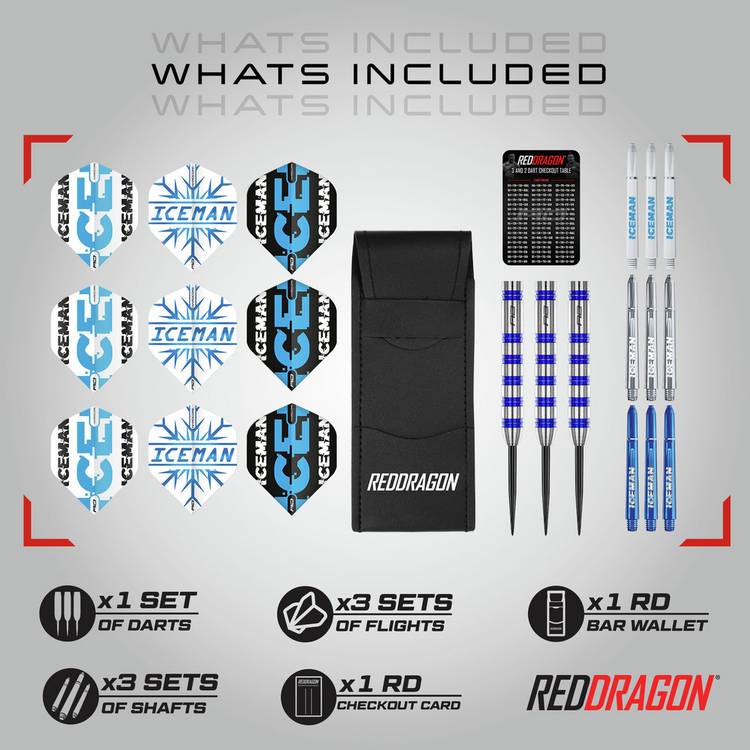 Red Dragon Gerwyn Price Iceman 23g darts - British product