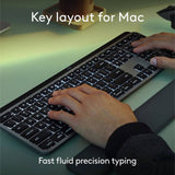 Logitech MX Keys S Mac wireless keyboard in grey, UK version