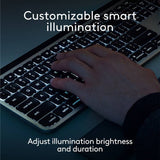 Logitech MX Keys S Mac wireless keyboard in grey, UK version