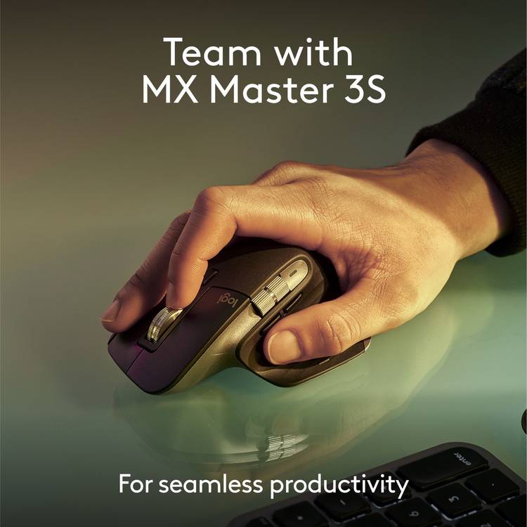 Logitech MX Keys S Mac wireless keyboard in grey, UK version