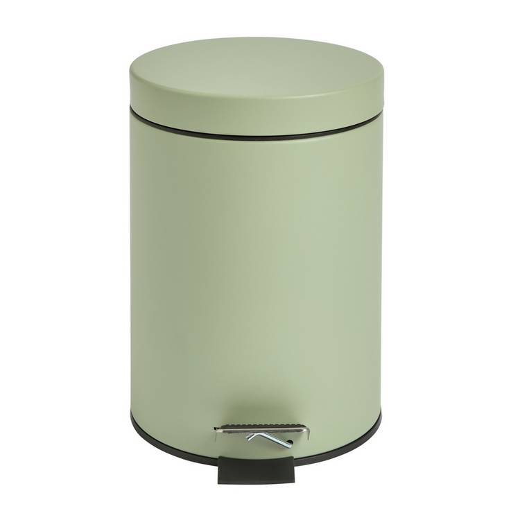 Home bathroom pedal bin sage green 3L (British brand)
