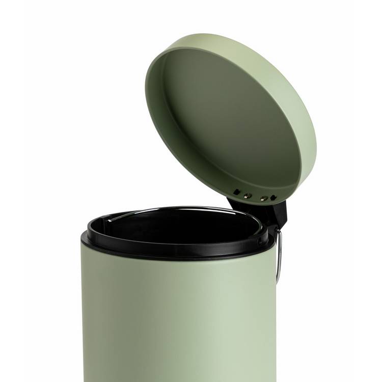 Home bathroom pedal bin sage green 3L (British brand)
