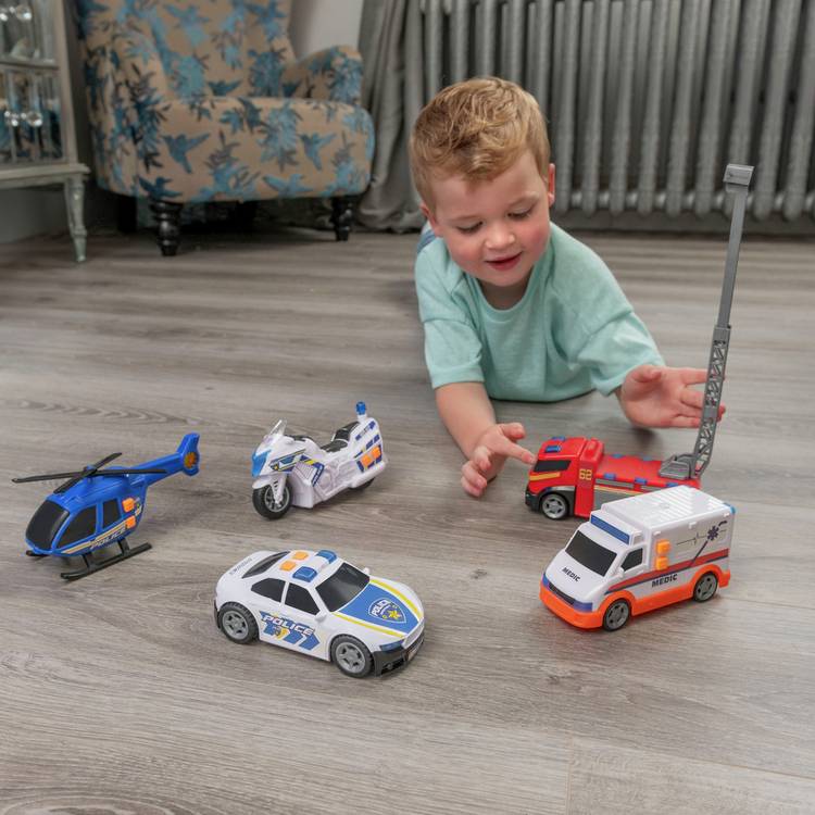 Teamsterz emergency vehicle set with lights and sound, imported from the UK