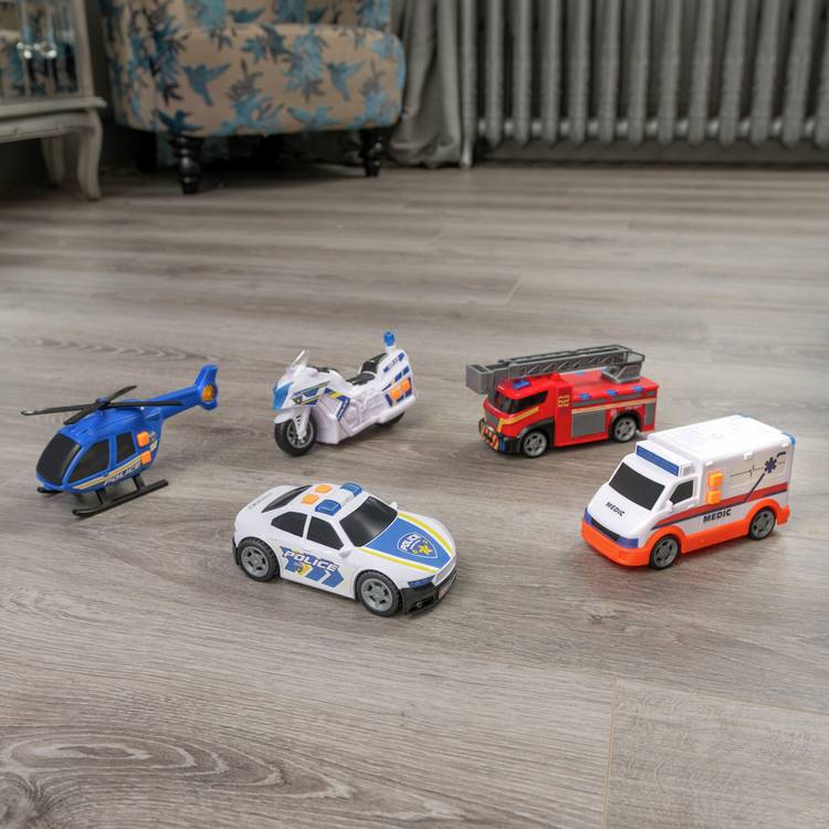 Teamsterz emergency vehicle set with lights and sound, imported from the UK