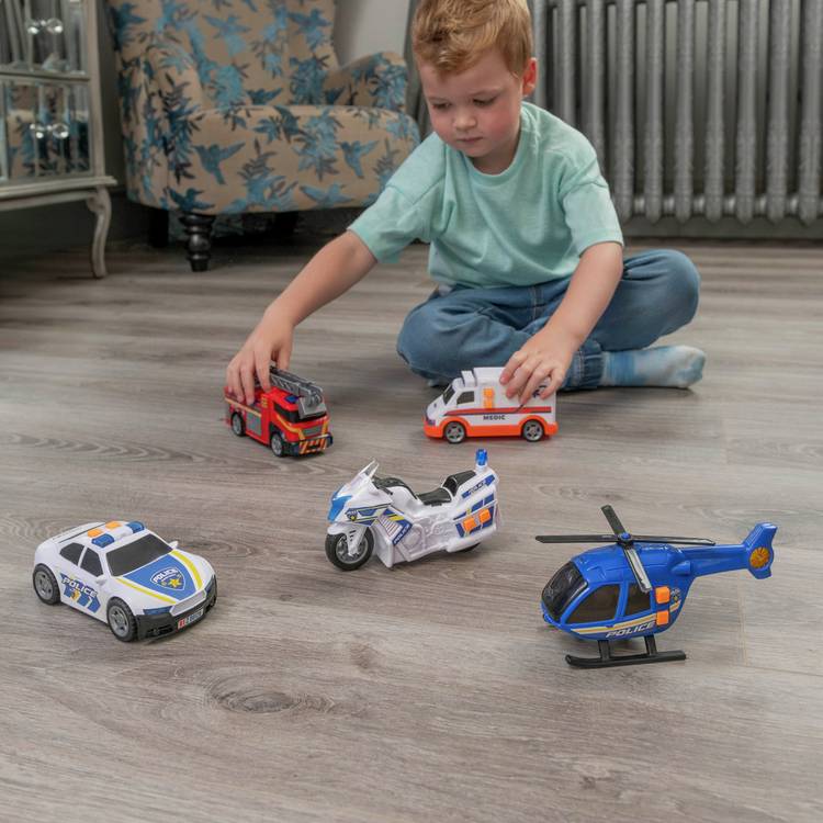 Teamsterz emergency vehicle set with lights and sound, imported from the UK