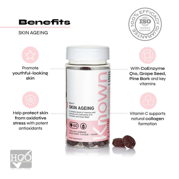 Known Nutrition Skin Ageing gummy supplement - British product
