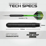 Winmau Cadet 19g steel darts set with flights - British product