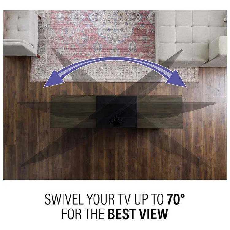 Sanus swivel TV stand 40-86 inch black, imported from the UK