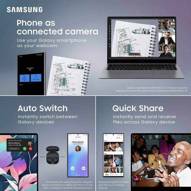 Samsung Galaxy Book4 360 15.6in laptop (British brand)