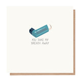 Paper Plane You Take My Breath Away card - British product