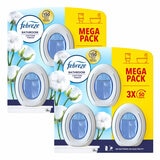 Febreze Cotton Fresh Bathroom Gel Air Freshener 2 x 3 Pack - British product
