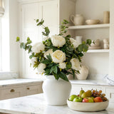 Costco UK Tree Locate Artificial Peony & Eucalyptus Bouquet in Vase, 2 Colours- Buy online at McGrocer