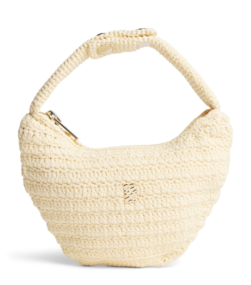 Sandro Paris mini crochet top-handle bag in viscose blend - British product