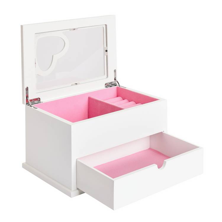 Argos Home heart wooden jewellery box, imported from the UK