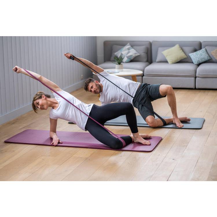 Decathlon Pilates elastic resistance band 4kg black, imported from the UK
