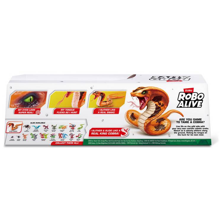 Robo Alive King Cobra robotic toy snake 13cm (British brand)