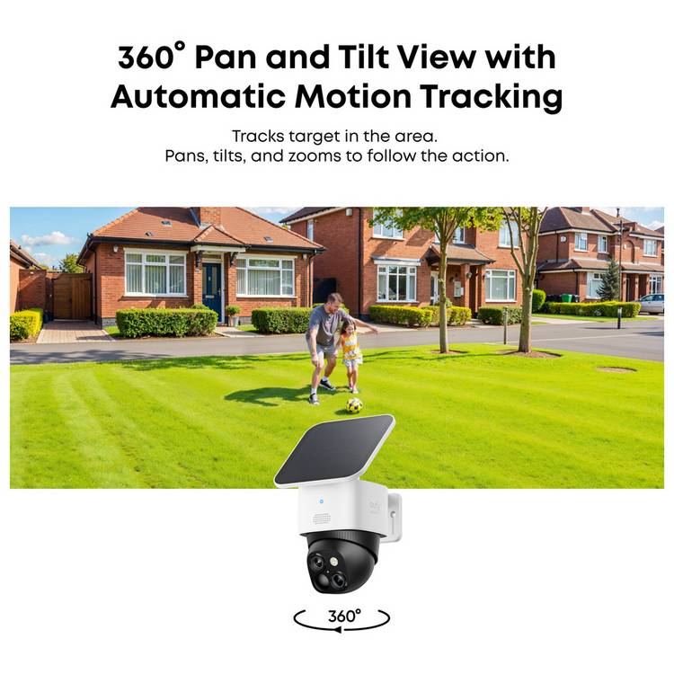 eufy SoloCam S340 3K security camera with solar panel (British brand)