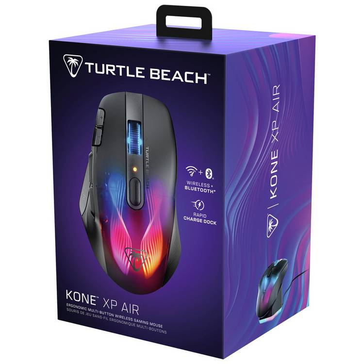 Turtle Beach Kone XP Air wireless gaming mouse in black (British brand)