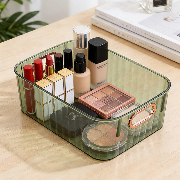 Livingandhome desktop storage organiser with gold handles, imported from the UK