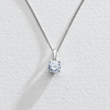 Revere sterling silver cubic zirconia pendant necklace, UK version