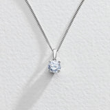 Revere sterling silver cubic zirconia pendant necklace, UK version