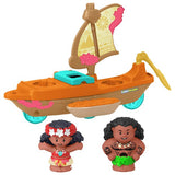 Fisher-Price Moana and Maui canoe toy boat set, imported from the UK