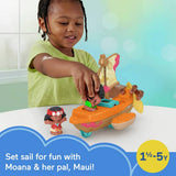 Fisher-Price Moana and Maui canoe toy boat set, imported from the UK