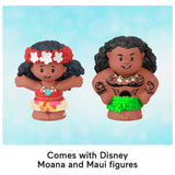 Fisher-Price Moana and Maui canoe toy boat set, imported from the UK