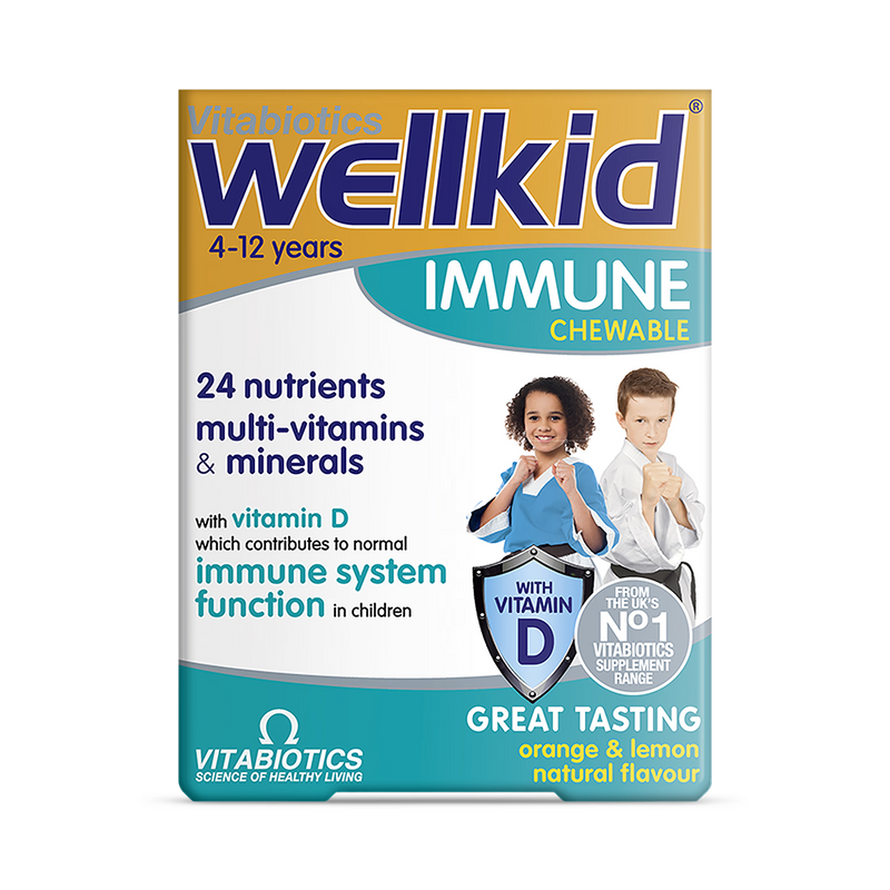 Vitabiotics Wellkid Immune chewable multivitamins 30 count (British brand)