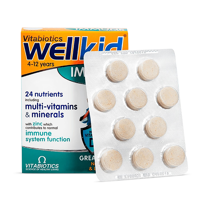 Vitabiotics Wellkid Immune chewable multivitamins 30 count (British brand)