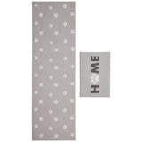 Argos Home grey paw print runner and mat set 180x57cm - British product