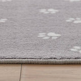Argos Home grey paw print runner and mat set 180x57cm - British product