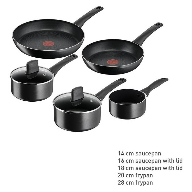 Tefal Titanium Force non stick pan set 5 piece (British brand)