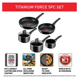 Tefal Titanium Force non stick pan set 5 piece (British brand)