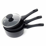 Argos Salter Megastone Thermo Collar 3 Piece Saucepan Set- Buy online at McGrocer