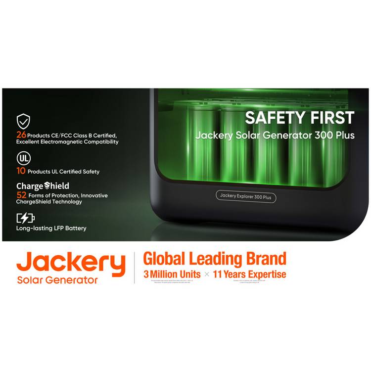 Jackery E300 Plus portable power station 288Wh (British brand)