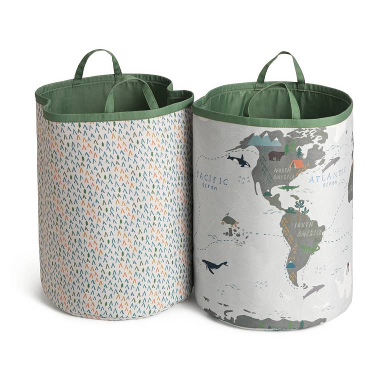 Habitat world map laundry bag set 124L, imported from the UK