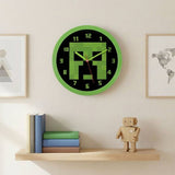 Minecraft wall clock green 25cm (British brand)