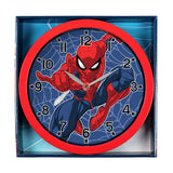 Disney Marvel Spider-Man kids wall clock red 25cm, UK version