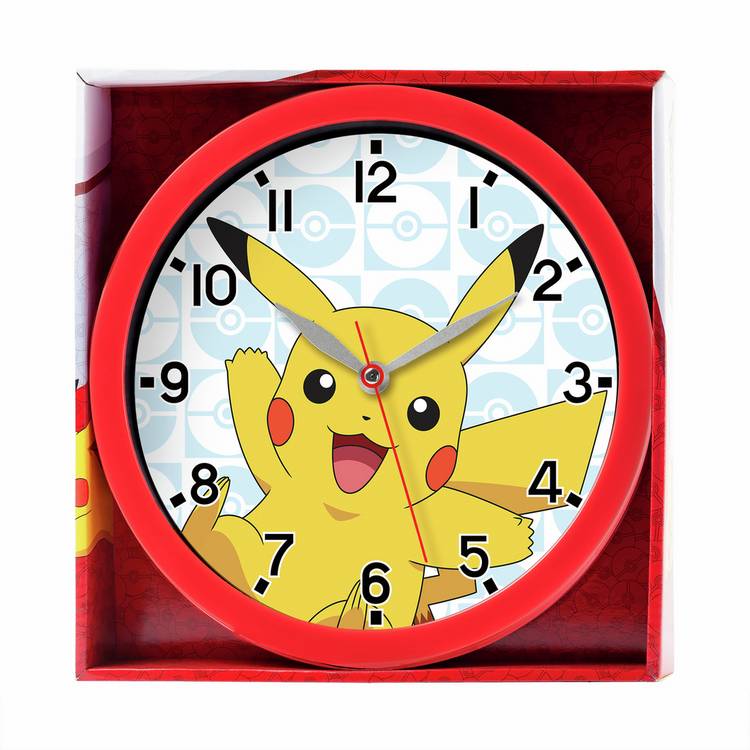 Pokemon Pikachu red wall clock 25cm - British product